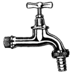 Auslaufventil aus Messing 3/4"