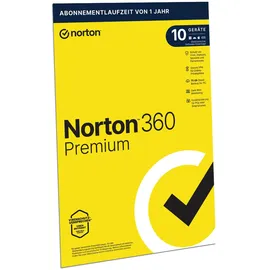 NortonLifeLock Norton 360 Premium 75 GB Cloud-Backup 10 Geräte 1 Jahr ESD DE Win Mac Android iOS