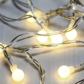 GLOBO LED Lichterkette 2 m Kugel warmweiß