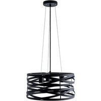 Paco Home Pendelleuchte »SHANNON«, 3 flammig, Leuchtmittel E27 ohne Leuchtmittel, Hängelampe Esszimmer Esstischlampe Metall Korb Ã ̃40cm 3 Flammig, schwarz