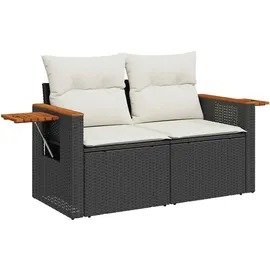 vidaXL Garten-Lounge-Set 9-tlg. schwarz