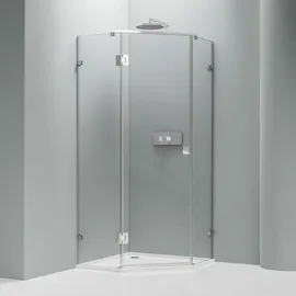 Bernstein NANO Fünfeckdusche mit Pendeltür 90 x 195 cm D648360641500