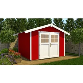 Weka Gartenhaus 122 3,00 x 2,05 m rot