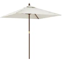 VidaXL Sonnenschirm mit Holzmast Sandfarben 198x198x231 cm