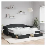vidaXL Tagesbett 80 x 200 cm Schwarz
