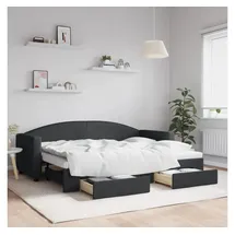 vidaXL Tagesbett 80 x 200 cm Schwarz