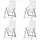 PROGARDEN Tampa Klappsessel 61 x 60 x 109 cm weiß 4er Set