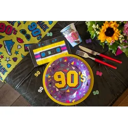 90er Jahre Party XL Konfetti aus Holz 90s