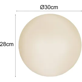 meine wunschleuchte 2er Set LED Solarkugeln mit RGB Farbwechsel & Erdspieß Gartenkugeln, Ø 30cm