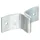 GAH Alberts Alberts 843663 Lasche für Zaunpfosten aus T-Profil | feuerverzinkt | 148 x 40 mm | 10er Set