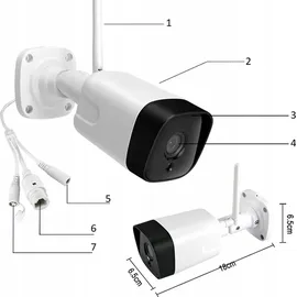 Retoo WLAN Überwachungskamera Weiß