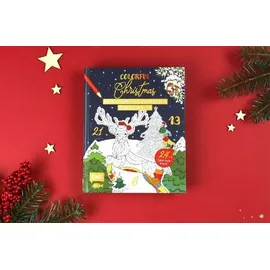 Edition Michael Fischer Mein Adventskalender-Buch zum Ausmalen: Colorful Christmas