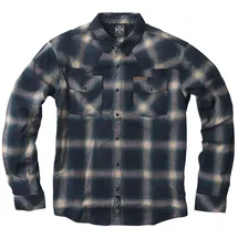 West Coast Choppers Outlaw Flannel Langarmhemd Blau/Beige XL