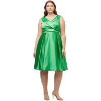 Ulla Popken Cocktailkleid Midi Grün 48