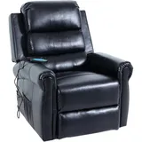 MCW Fernsehsessel MCW-K63 Kunstleder 0 x 0 x 0 cm schwarz mit Massagefunktion und Heizfunktion