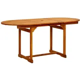 vidaXL Garten-Esstisch (120-170)x80x75 cm Massivholz Akazie