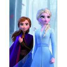 KOMAR Wandbild Frozen Sisters Wood 50 x 70 cm