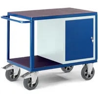 rollcart transportsysteme Schwerlast- Werkstattwagen mit Stahlschrank, 1000kg Tragkraft