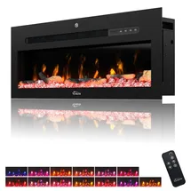 Tronitechnik Wandkamin Panorama schwarz