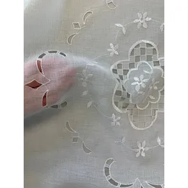 Home fashion Alegra Scheibengardine 90 x 180 cm weiß