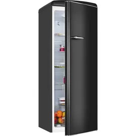 Exquisit Retro Vollraumkühlschrank RKS325-V-H-160C (225 l, 1465 mm hoch, Schwarz)