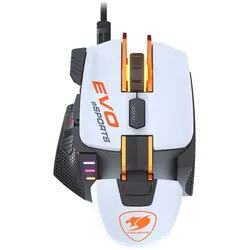 Cougar Gaming Gaming Maus 700M EVO eSports, Kabelgebunden, Weiß/Schwarz, rechts,