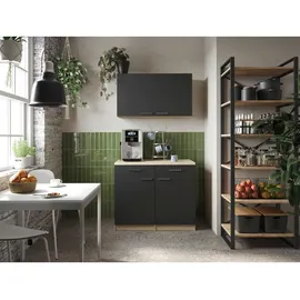Respekta Buffet Merle 100 x 60 x 200 cm Schwarz