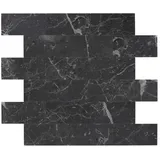 Dalsys Selbstklebende Fliesen 1m2 11 Stück Stein- Marmoroptik Anthrazit