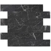 Dalsys Selbstklebende Fliesen 1m2 11 Stück Stein- Marmoroptik Anthrazit