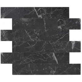 Dalsys Selbstklebende Fliesen 1m2 11 Stück Stein- Marmoroptik Anthrazit