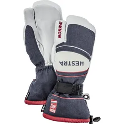 Hestra Army Leather Coach Czone - 3 Finger navy/red (280560) 11