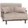 Mendler Schlafsessel HWC-K29, Klappsessel Schlafsofa Gästebett, Liegefläche 190x100cm, Stoff Chenille (370g/m2) ~ creme