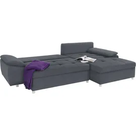 sit&more Ecksofa »Labene L-Form«, wahlweise mit Bettfunktion und Bettkasten, auch als XXL-Variante grau
