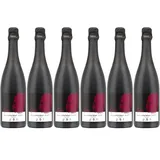 6x Dornfelder Rotsekt Komplex trocken traditionelle Flaschengärung, 2022 - Wein...