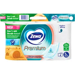 Zewa Toilettenpapier Premium 5-lagig, 6 Rollen