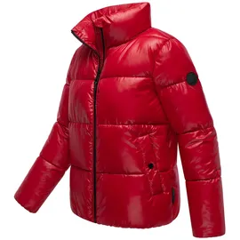 Marikoo Winterjacke "Hazalee", Damen, Gr. M, deep rot, Obermaterial: 100% Polyester. Futter: 100% Polyester. Wattierung: 100% Polyester. Ärmelfutter: 100% Polyester, Jacken Winterjacke, mit leicht gläzendem Obermaterial und hohem Kragen