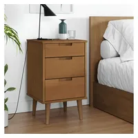 VidaXL Nachttisch MOLDE Braun 40x35x65 cm Massivholz Kiefer
