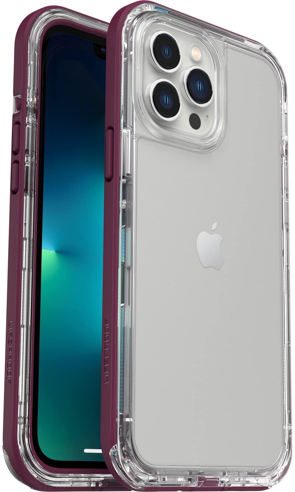 LifeProof für Apple iPhone 13 Pro Max / iPhone 12 Pro Max, sturzgeschützte, schmutzabweisende und schneesichere Schutzhülle, Next Serie, Transparent/Lila