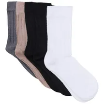 MINYMO Kinder Socken "Ankle Sock Rib (5-Pack)" in Schwarz | Gr.: 23-26