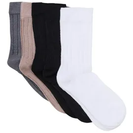 MINYMO Kinder Socken "Ankle Sock Rib (5-Pack)" in Schwarz | Gr.: 23-26