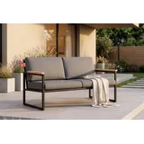 konsimo® TRIBO Loungesofa grau/schwarz