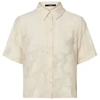 Someday Damen Kurzarmbluse | ZLORALA Regular Hemdbluse mit floralem Design Natural Glaze, 38