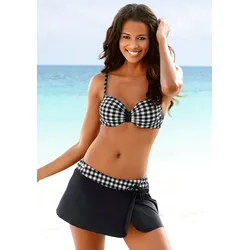 Bade-Rock, mit integrierter Bikinihose und karierten Bündchen, Gr. 38 - N-Gr, schwarz-weiß, , 398533-38 N-Gr