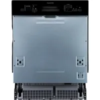 Wolkenstein WGSP14-6DTI Einbau-Geschirrspüler (teilintegrierbar, 598 mm breit, Schwarz)