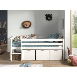 Vipack Spielbett Pino 90 x 200 cm Kiefer massiv weiß