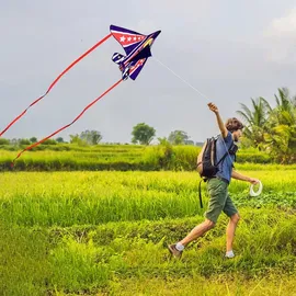luxuskollektion 2er Pack Regenbogen Fighter Flugzeugdrachen - Für Kinder und
