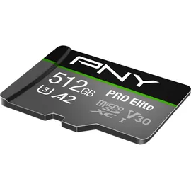 PNY microSDXC Pro Elite 512 GB Class 10 UHS-I A1 V30 + SD-Adapter