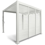 Weide Horizontale Lamellenwand für Classic Pergola 250 Höhe 1,23 M weiß aus Aluminium