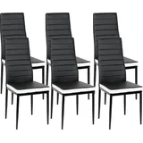 6er Set Esszimmerstühle Stuhl Küchenstuhl Wohnzimmerstüh Schwarz Und Weiß