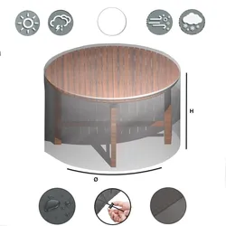 Planesium Abdeckplane für Sonneninsel Orange Ø 250cm x 85cm Hülle Abdeckung Schutzhülle Haube